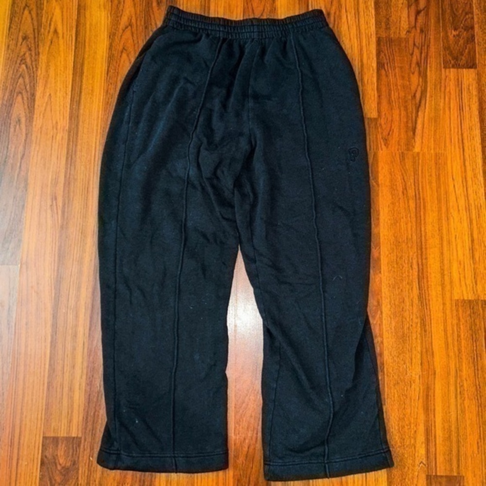 Pink/Victoria’s Secret Women’s Black Pocketed Wide Leg Joggers Size Small